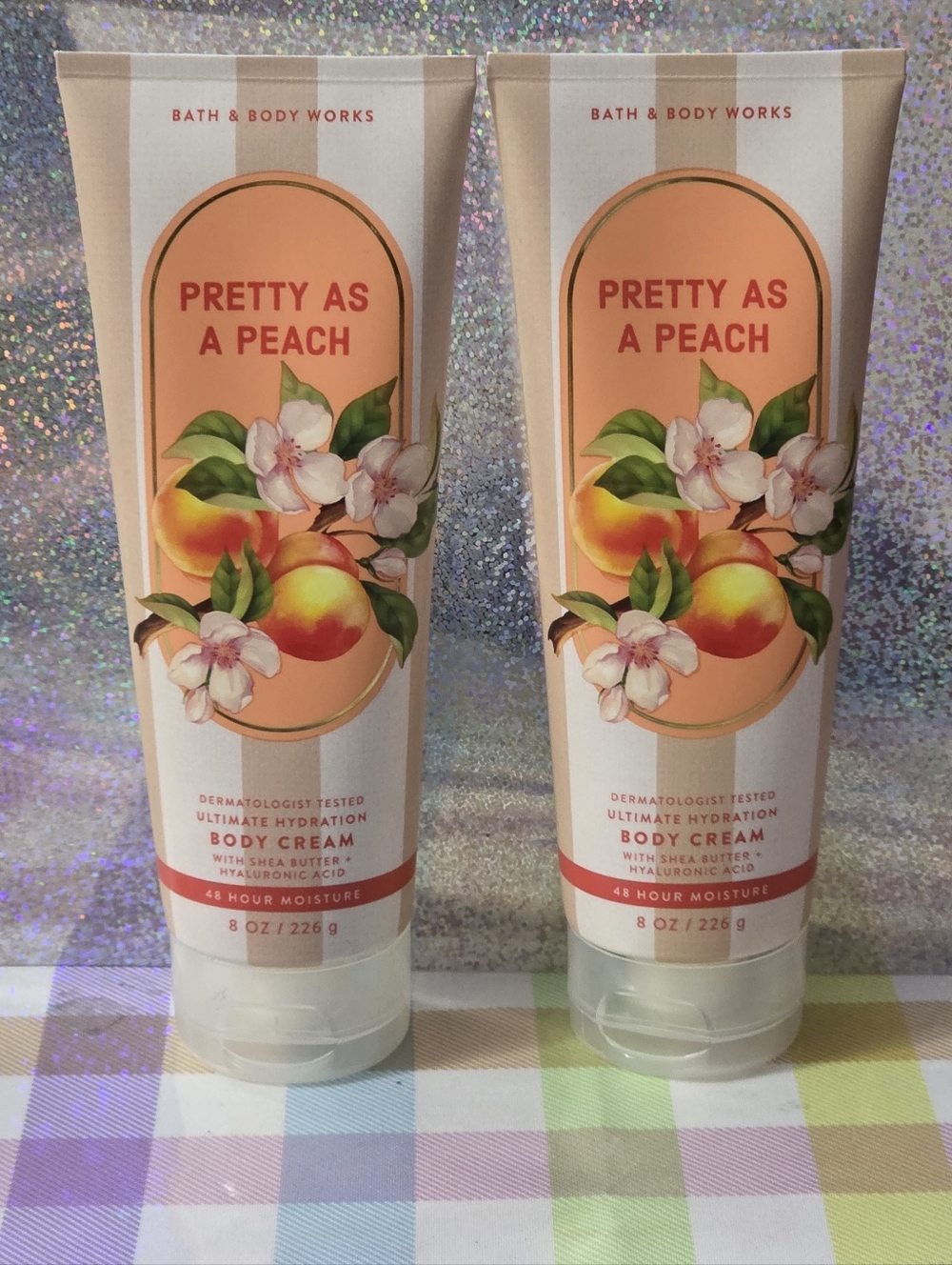 Bath & Body Works Pretty As A Peach Ultimate Hydration Body Cream Set of 2 NEW